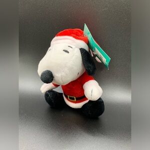 9" Holiday Snoopy Santa Plush Dog Toy with Squeaker NWT